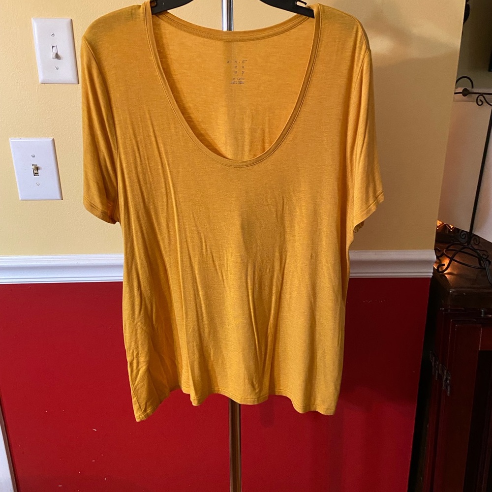 Golden Yellow Slub Knit Tee